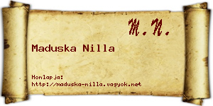 Maduska Nilla névjegykártya